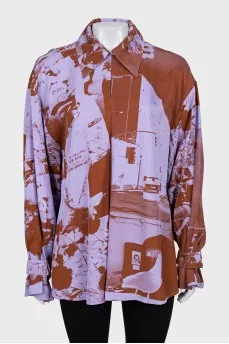 Loose button down shirt