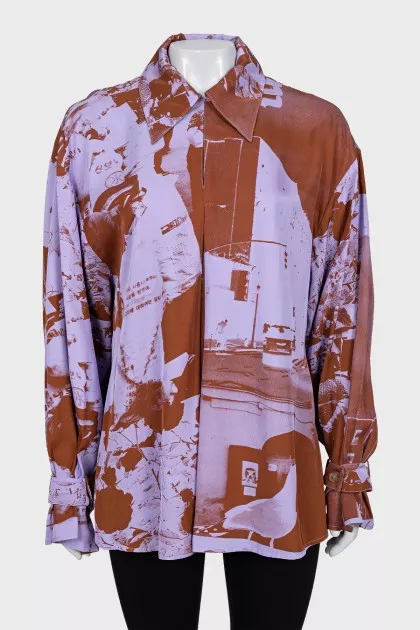 Loose button down shirt