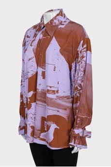 Loose button down shirt