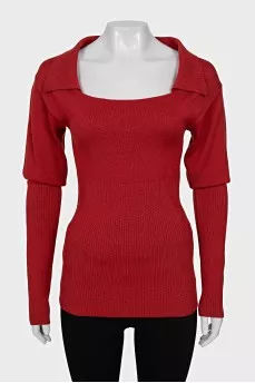 Orange wool jumper
