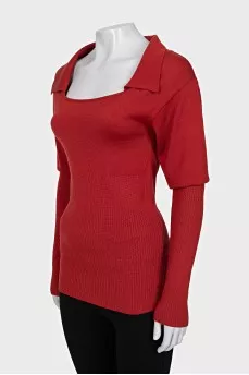 Orange wool jumper