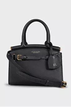 Leather bag with carabiner clasp