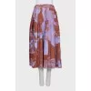 Pleated skirt with belt