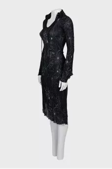 Bodycon dress with asymmetrical hem