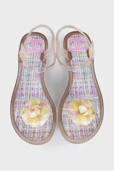 Rubber transparent sandals
