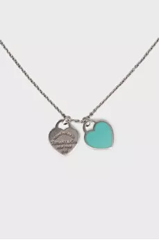 Heart shaped enamel pendant