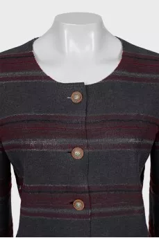 Cashmere collarless jacket