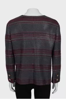 Cashmere collarless jacket