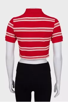 Cropped striped t-shirt