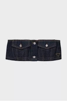 Denim top with logo