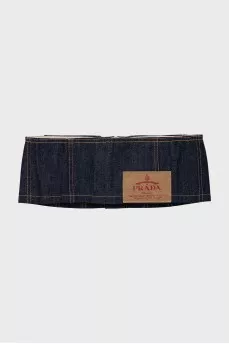 Denim top with logo