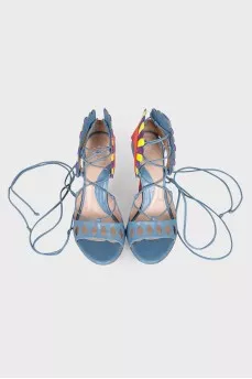 Sandals with leather laces