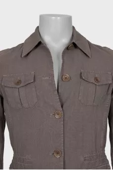 Men's Button Down Jacket with Pockets