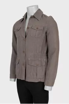 Men's Button Down Jacket with Pockets