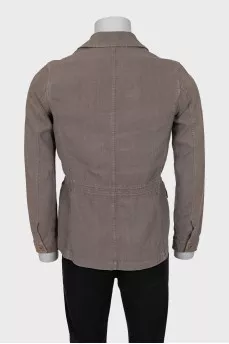 Men's Button Down Jacket with Pockets