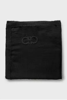 Transparent black scarf