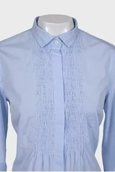 Blue shirt with decor