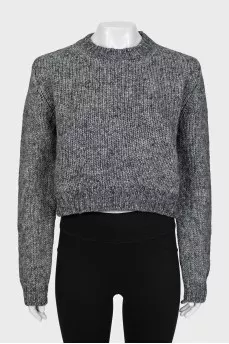 Knitted cropped sweater