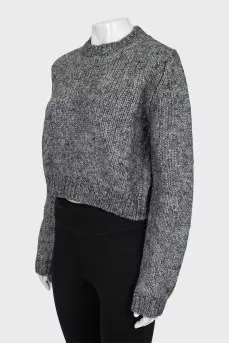 Knitted cropped sweater