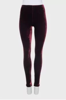 Velvet cardigan and trousers suit