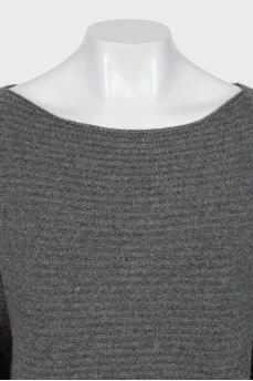 Grey embossed sweater
