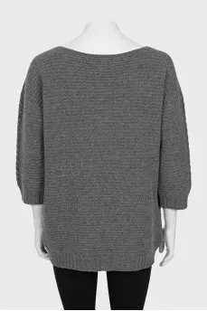 Grey embossed sweater