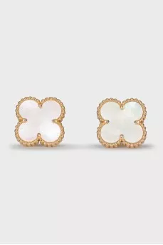 Сережки з жовтого золота Vintage Alhambra
