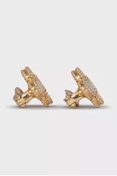 Сережки з жовтого золота Vintage Alhambra