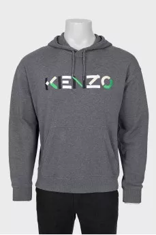 Men's hoodie with embroidered logo