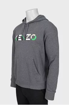 Men's hoodie with embroidered logo