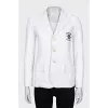 Fitted jacket with embroidered logo
