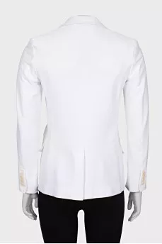Fitted jacket with embroidered logo