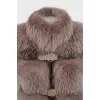 Silver fox fur vest