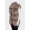 Silver fox fur vest