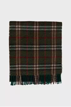 Men's checkered cashmere scarf