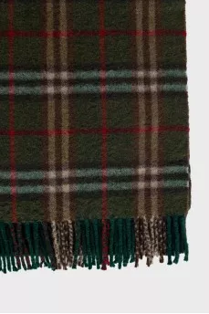 Men's checkered cashmere scarf
