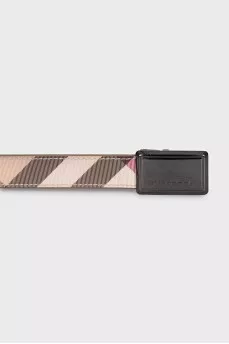Men's belt with branded print