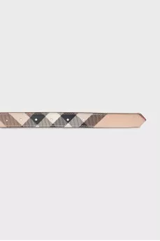 Men's belt with branded print