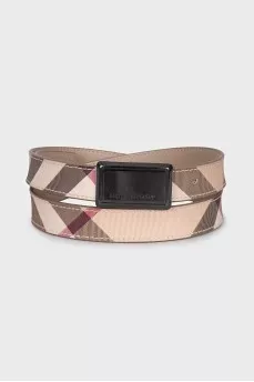 Men's belt with branded print