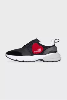 Men's sneakers decorated with patches