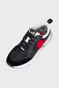 Men's sneakers decorated with patches