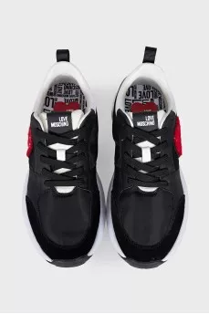 Men's sneakers decorated with patches