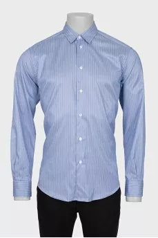 Men's Blue Pinstripe Shirt