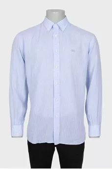 Мужская голубая рубашка tailor fit