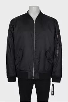 Men's Bomber Jacket with Embroidery on the Back