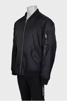 Men's Bomber Jacket with Embroidery on the Back