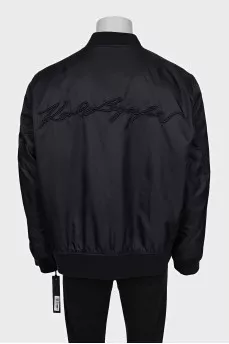 Men's Bomber Jacket with Embroidery on the Back