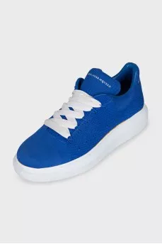 Men's sneakers with contrast lacing