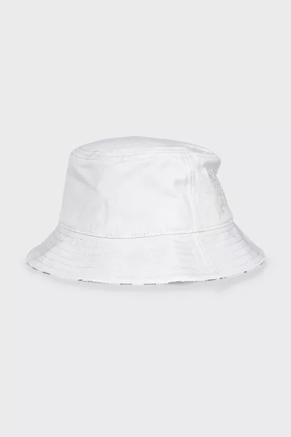 White Panama Hat with Patch
