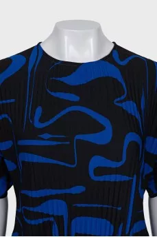 Printed dress with wide sleeves